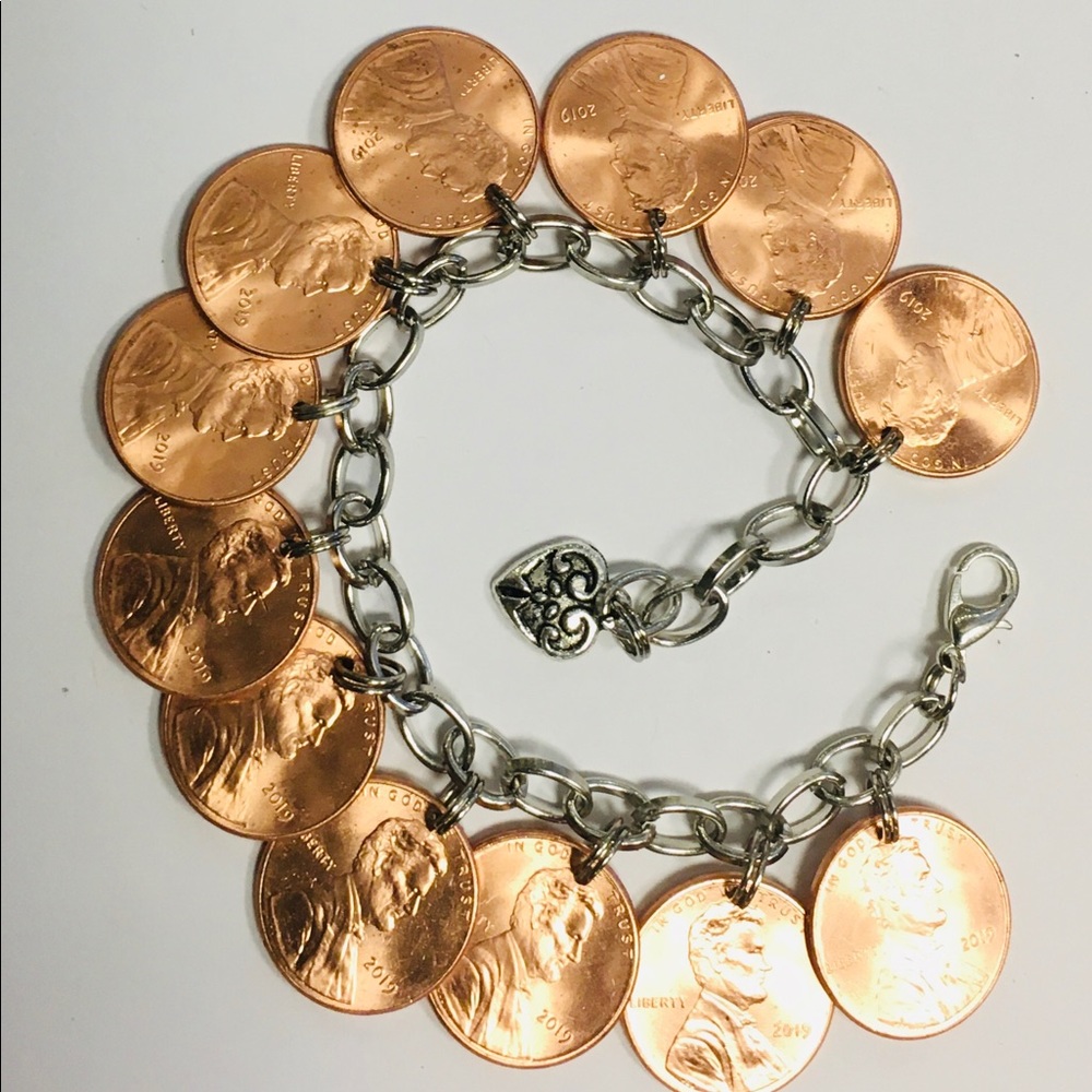 USA coin Lucky Penny charm bracelet
